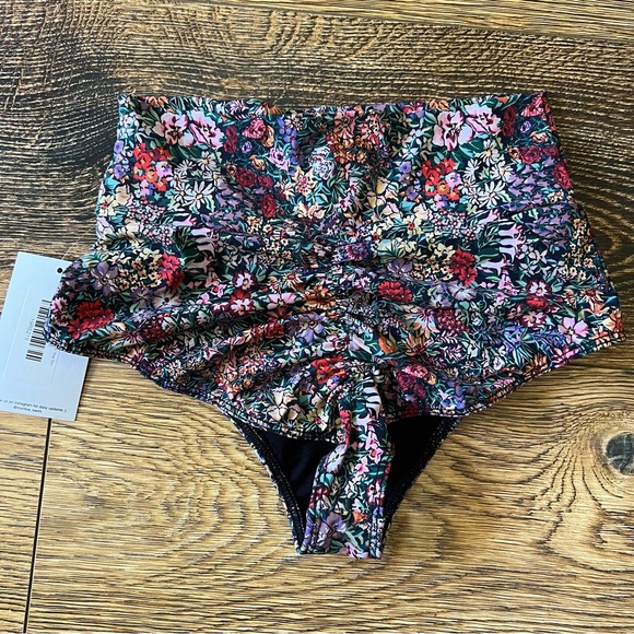 Montce Floral High Waist Cheeky Bikini Bottoms - Picture 2 of 4